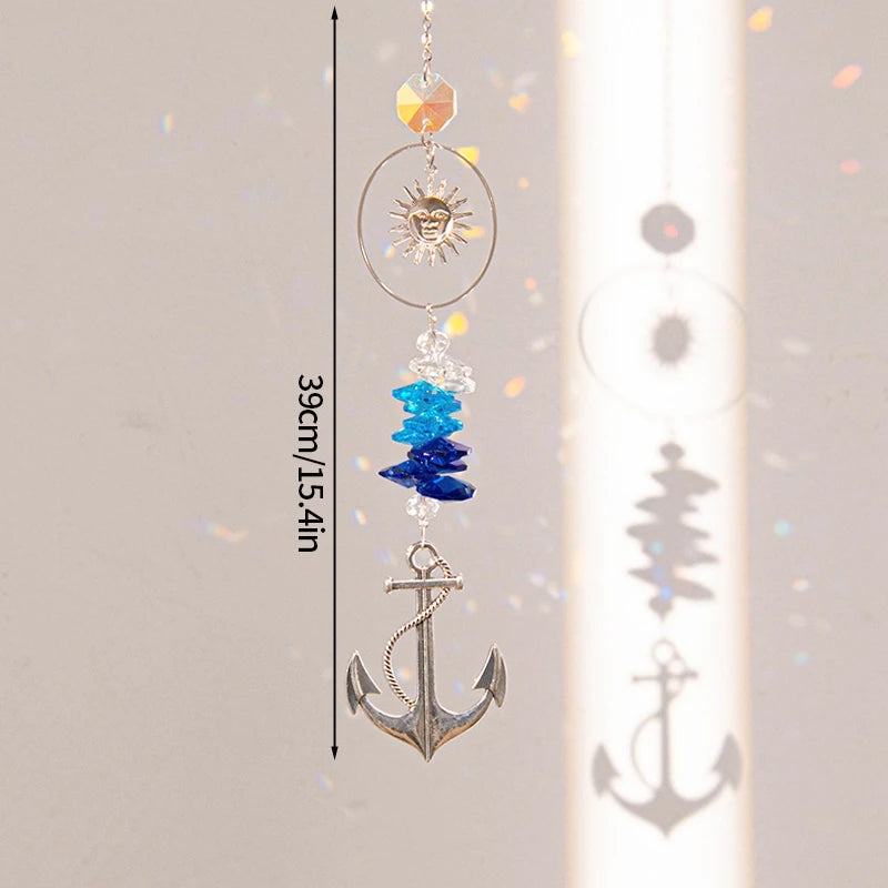 Crystal Suncatcher Wind Chime Hanging Pendant