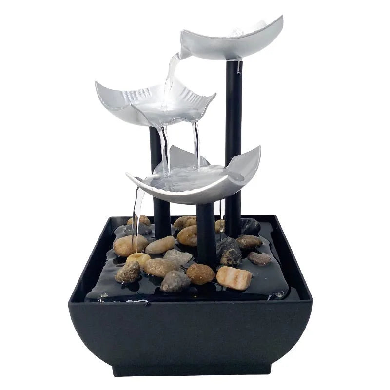 Tabletop Indoor Water FountainDecorative tabletop indoor water fountain inspired by Feng Shui. A calming accent for offices, living rooms, bedrooms, desks, and meditation spaces.