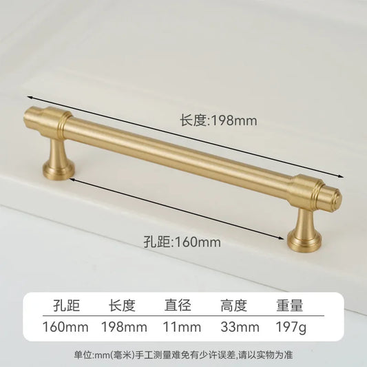 French Solid Brass Cabinet Handles