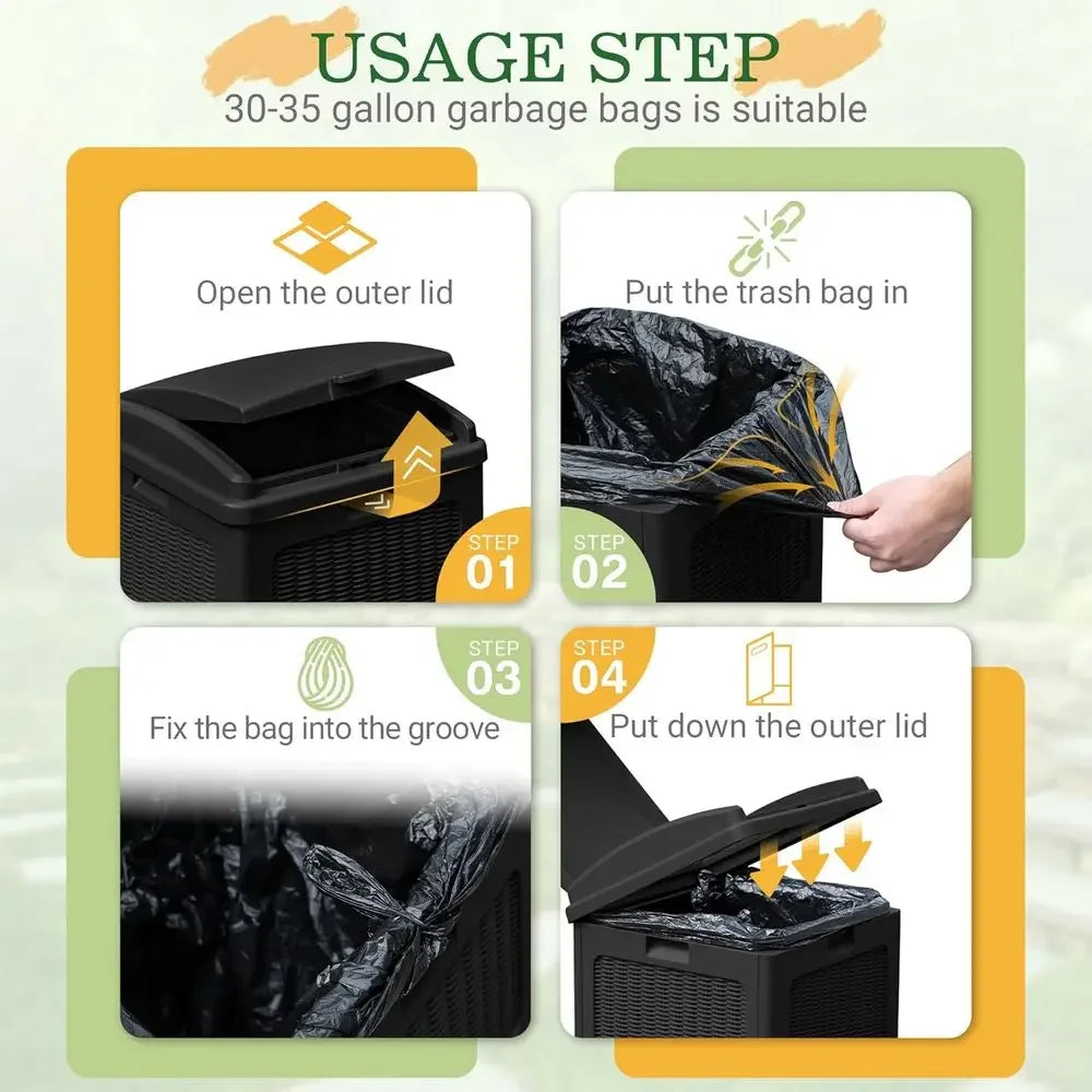 33 Gallon Waterproof Outdoor Storage Bin with Lid