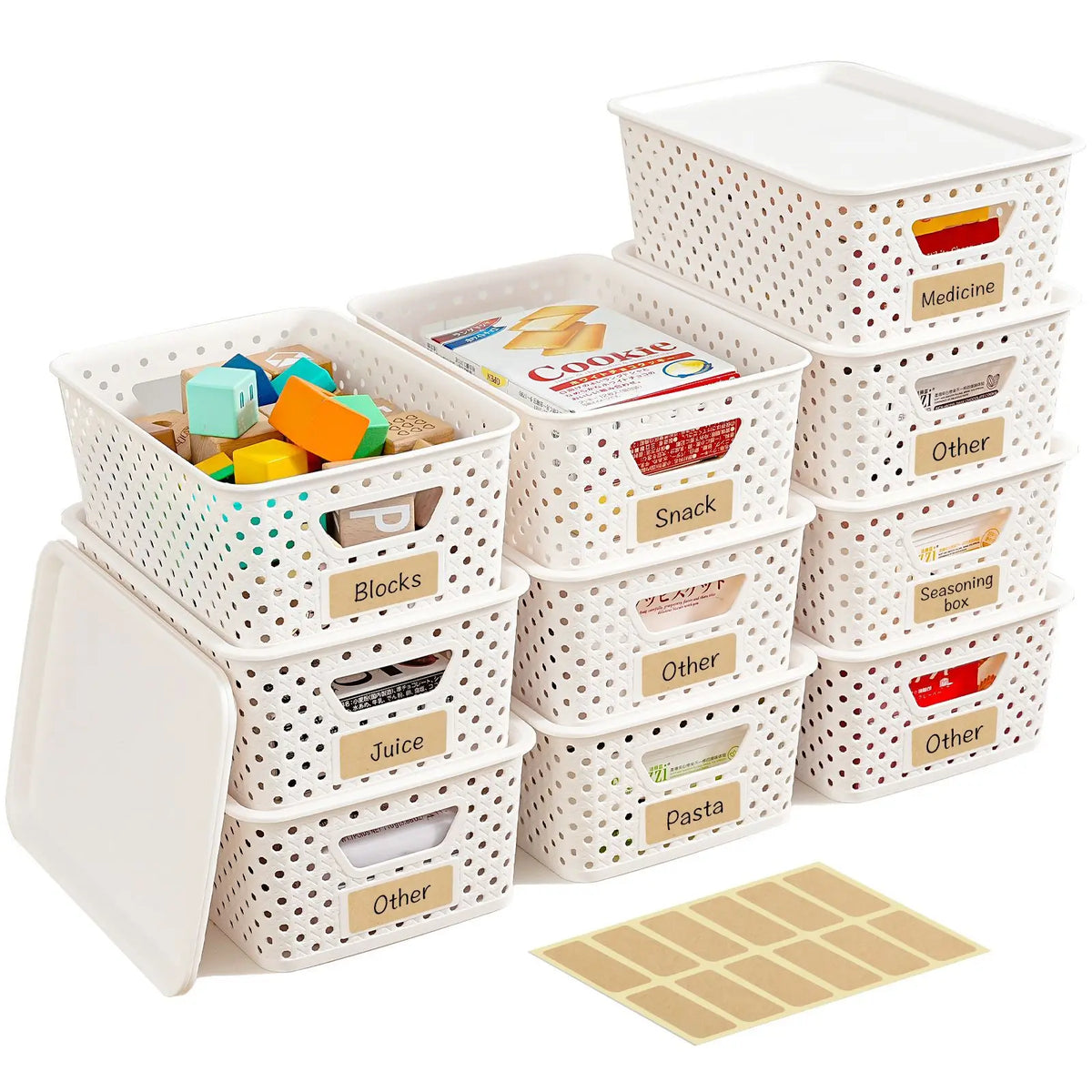 Plastic Storage Basket with Handles
