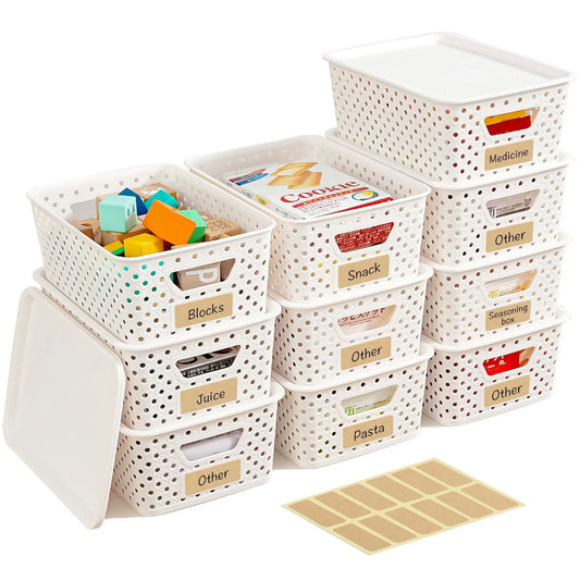 Plastic Storage Basket with Handles