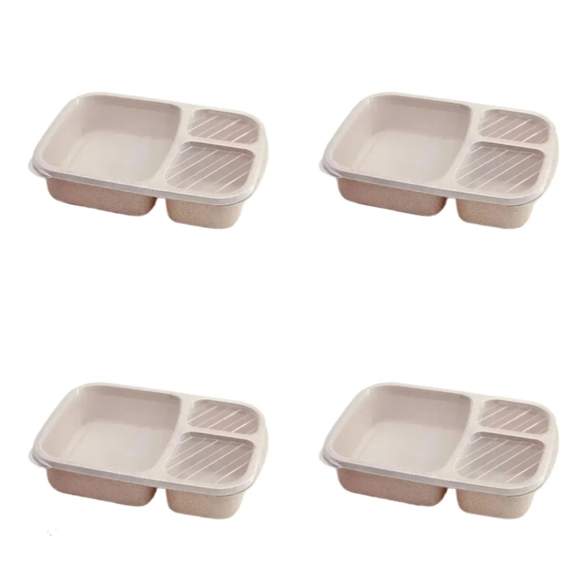 3 Compartment Food Storage Container for Meal Prep & School Lunches