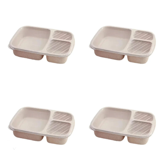 3 Compartment Food Storage Container for Meal Prep & School Lunches