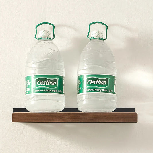 No-Drill Solid Wood Bathroom Shelf