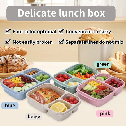 3 Compartment Food Storage Container for Meal Prep & School Lunches