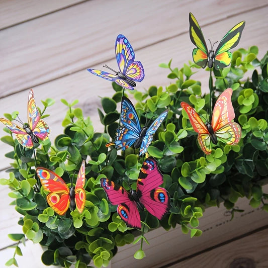 10PCS 3D Butterfly Garden Stakes
