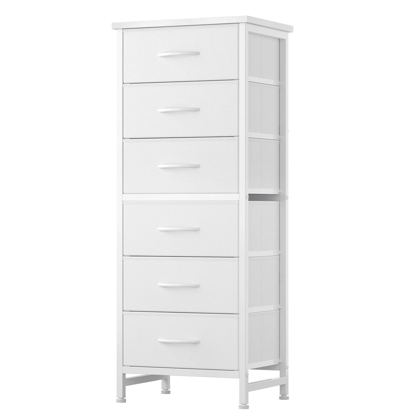 6-Drawer Fabric Dresser with Wood Top