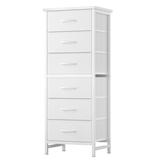 6-Drawer Fabric Dresser with Wood Top