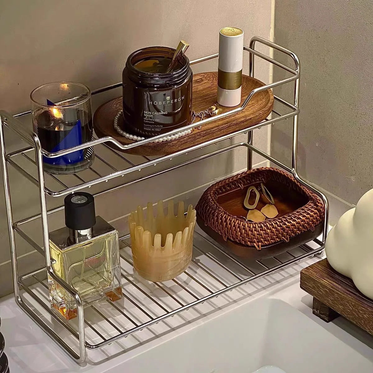 2-Tier Metal Cosmetic Organiser