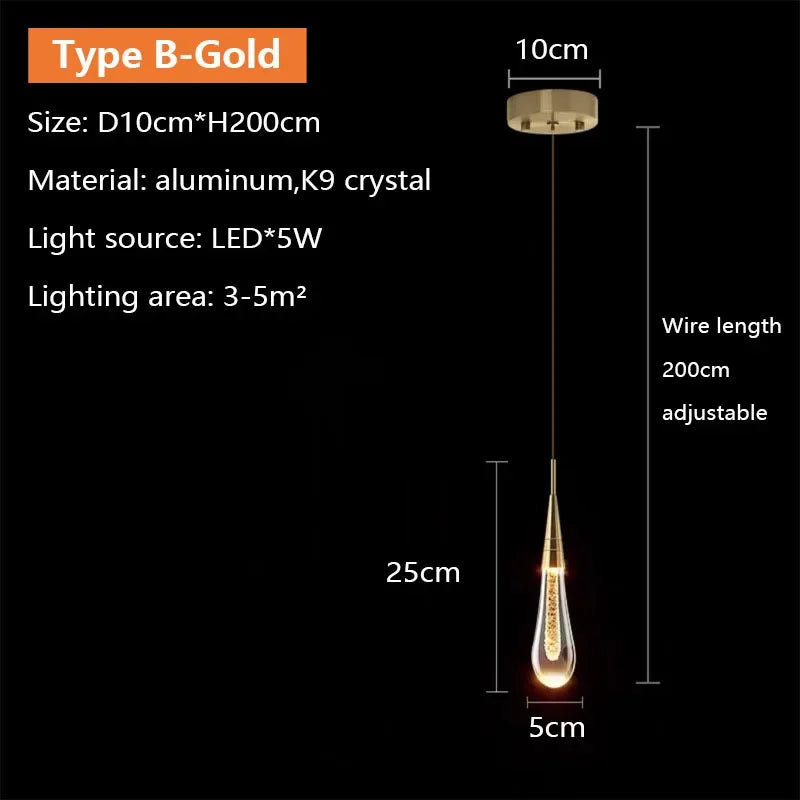 Crystal LED Pendant Light