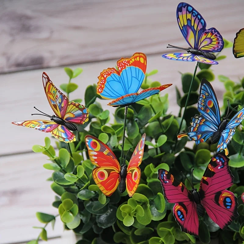 10PCS 3D Butterfly Garden Stakes