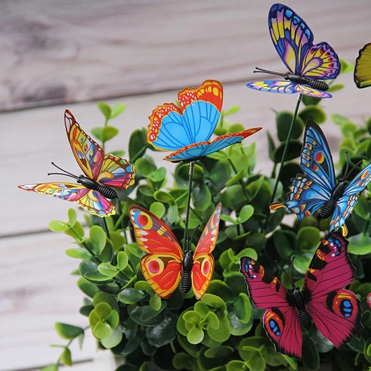 10PCS 3D Butterfly Garden Stakes