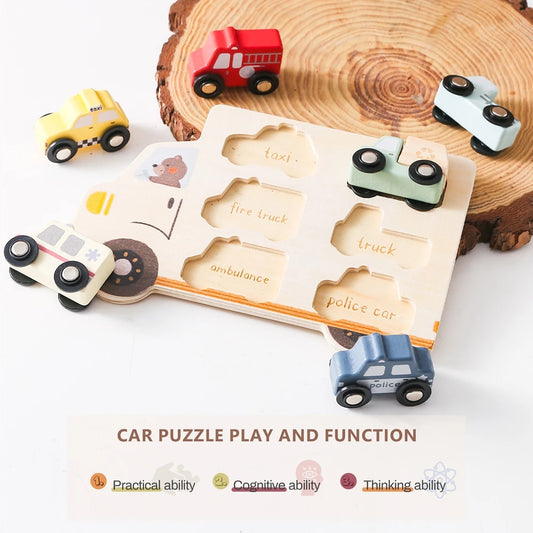 Wooden 3D Car Puzzle