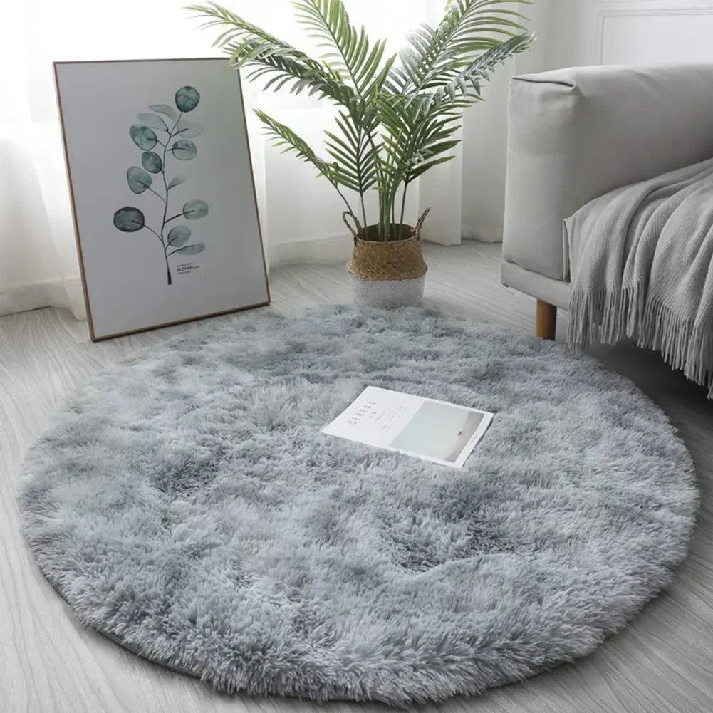 Soft Round Shaggy Rug For Kids