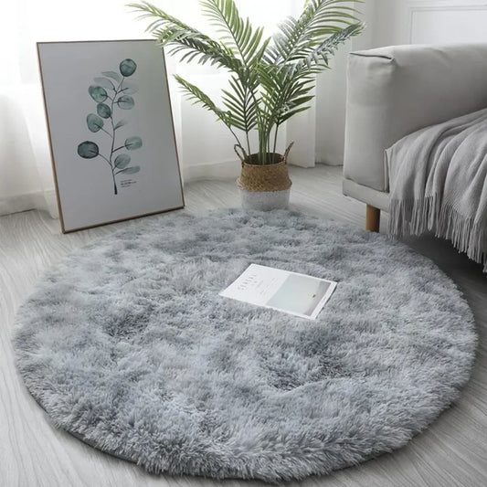 Soft Round Shaggy Rug For Kids