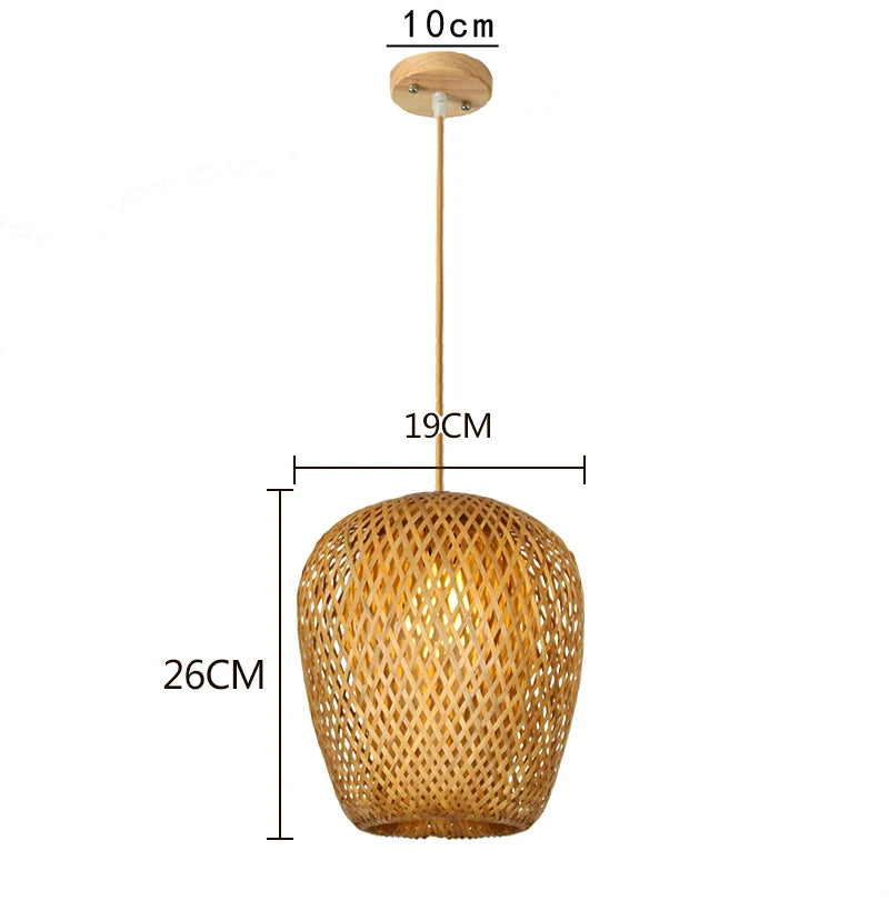 Handwoven Bamboo Pendant Light