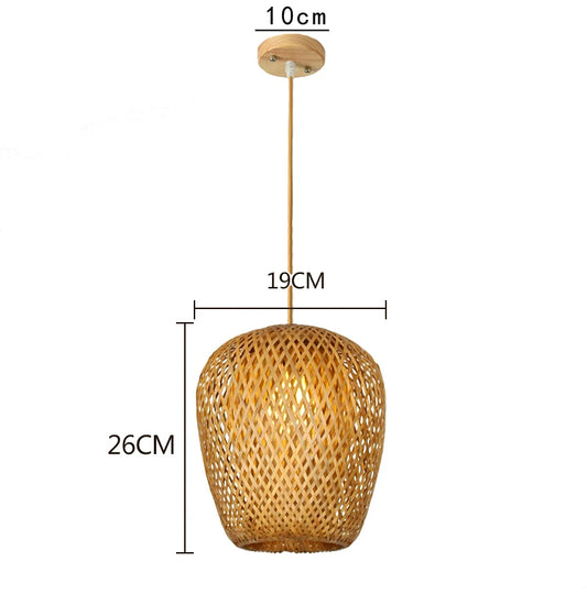 Handwoven Bamboo Pendant Light