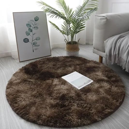 Soft Round Shaggy Rug For Kids