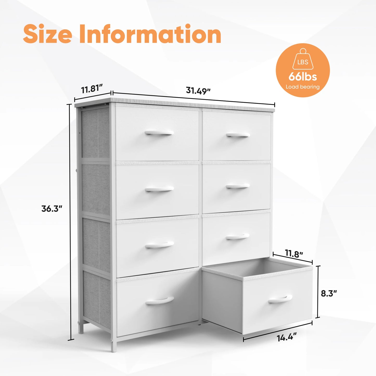 8-Drawer Children's Fabric Dresser & Storage Cabinet