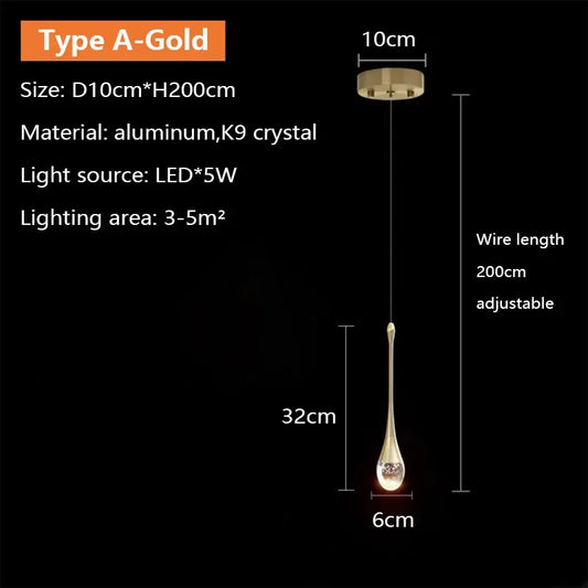 Crystal LED Pendant Light