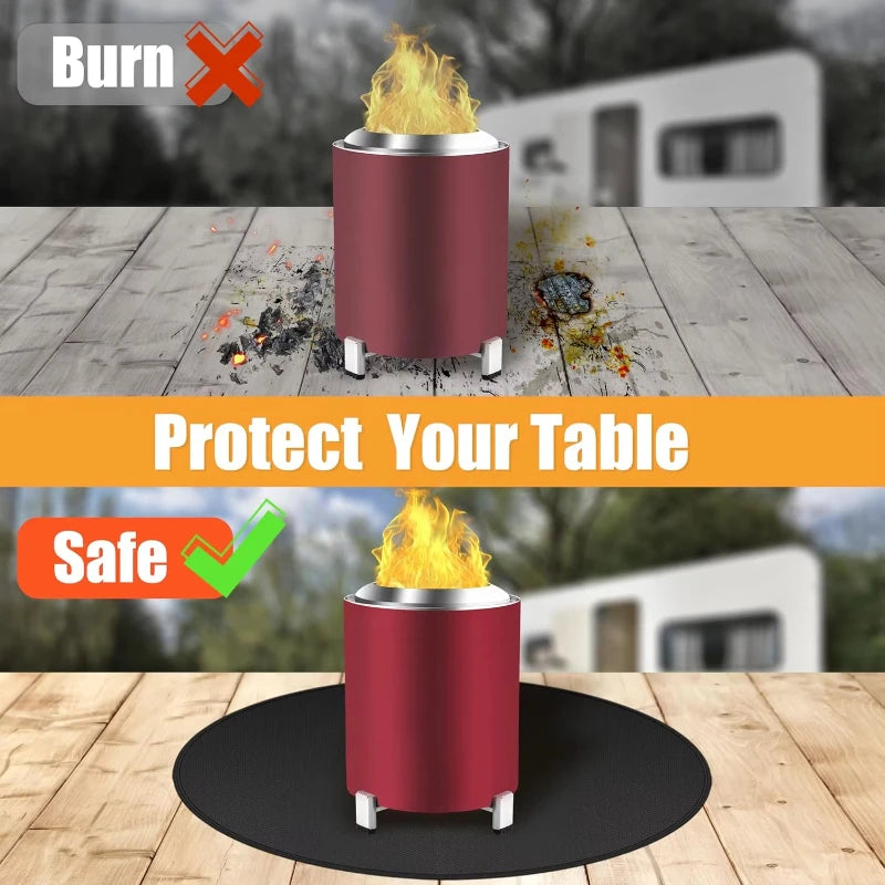 Flame-Resistant Fire Mat for Tabletop Stove & BBQ