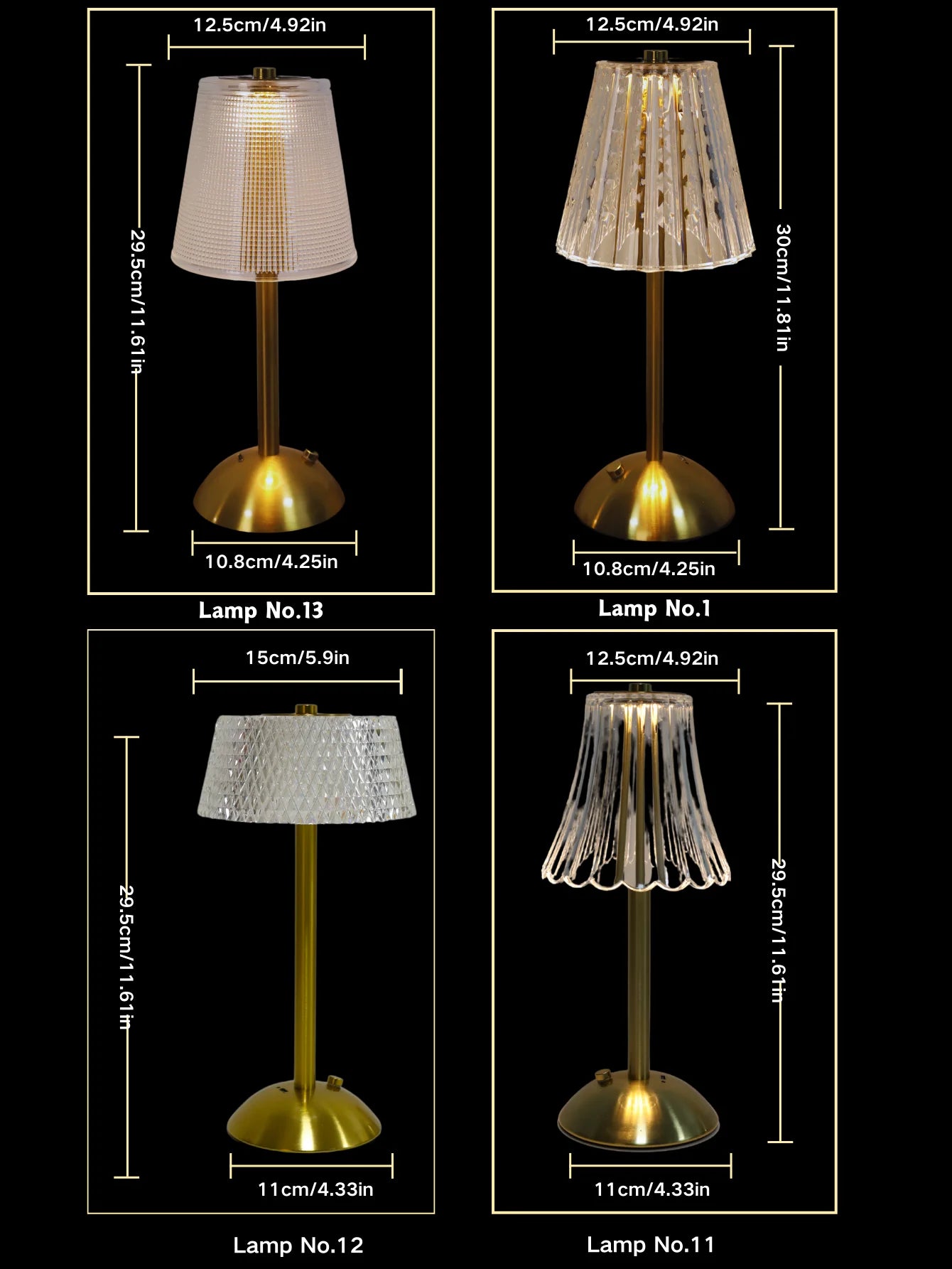 LED Touch Control Dimmable Table Lamp