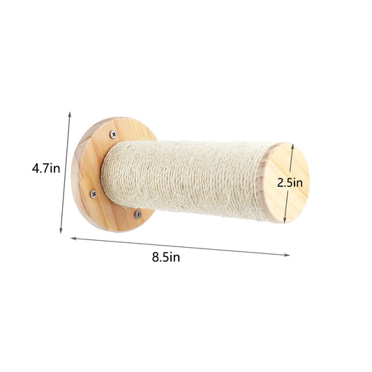 Wall Mounted Cat Climbing Shelf & Scratcher