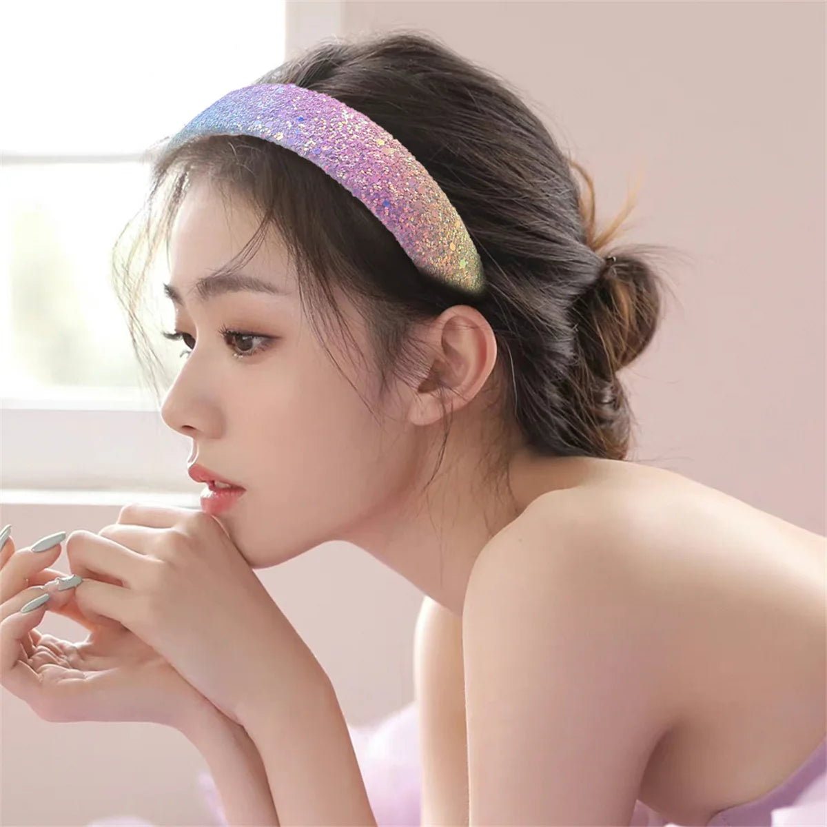 Princess Glitter Wide Headband