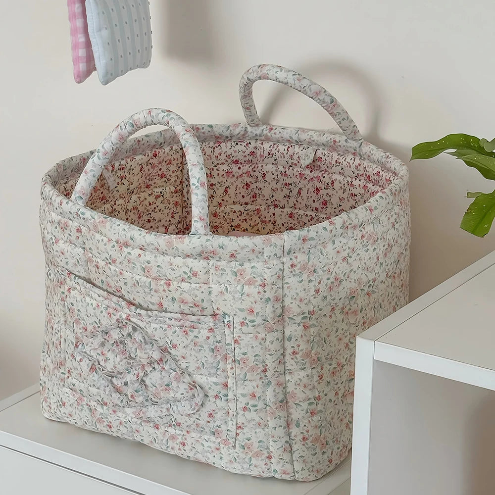 Floral Foldable Storage Basket