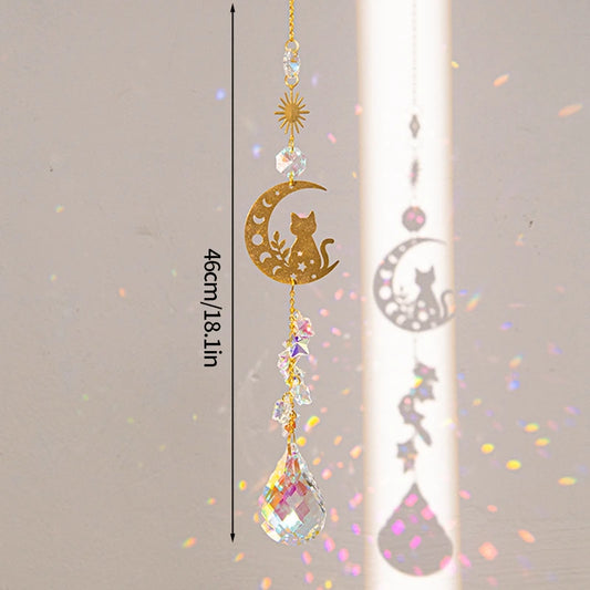 Crystal Suncatcher Wind Chime Hanging Pendant