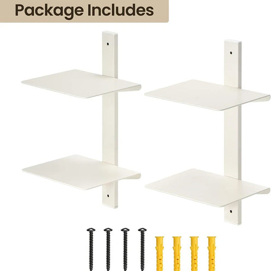 Modern Wall-Mounted Metal Bookshelf