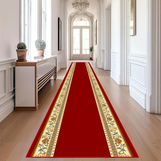 Vintage Red Bohemian Runner Rug