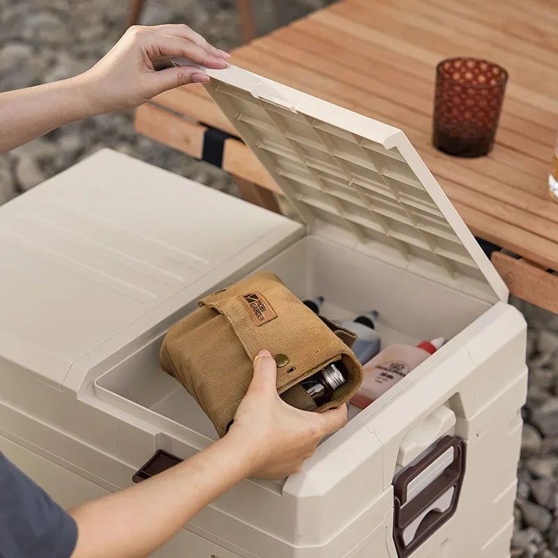 Foldable Outdoor Camping Storage Box with Lid