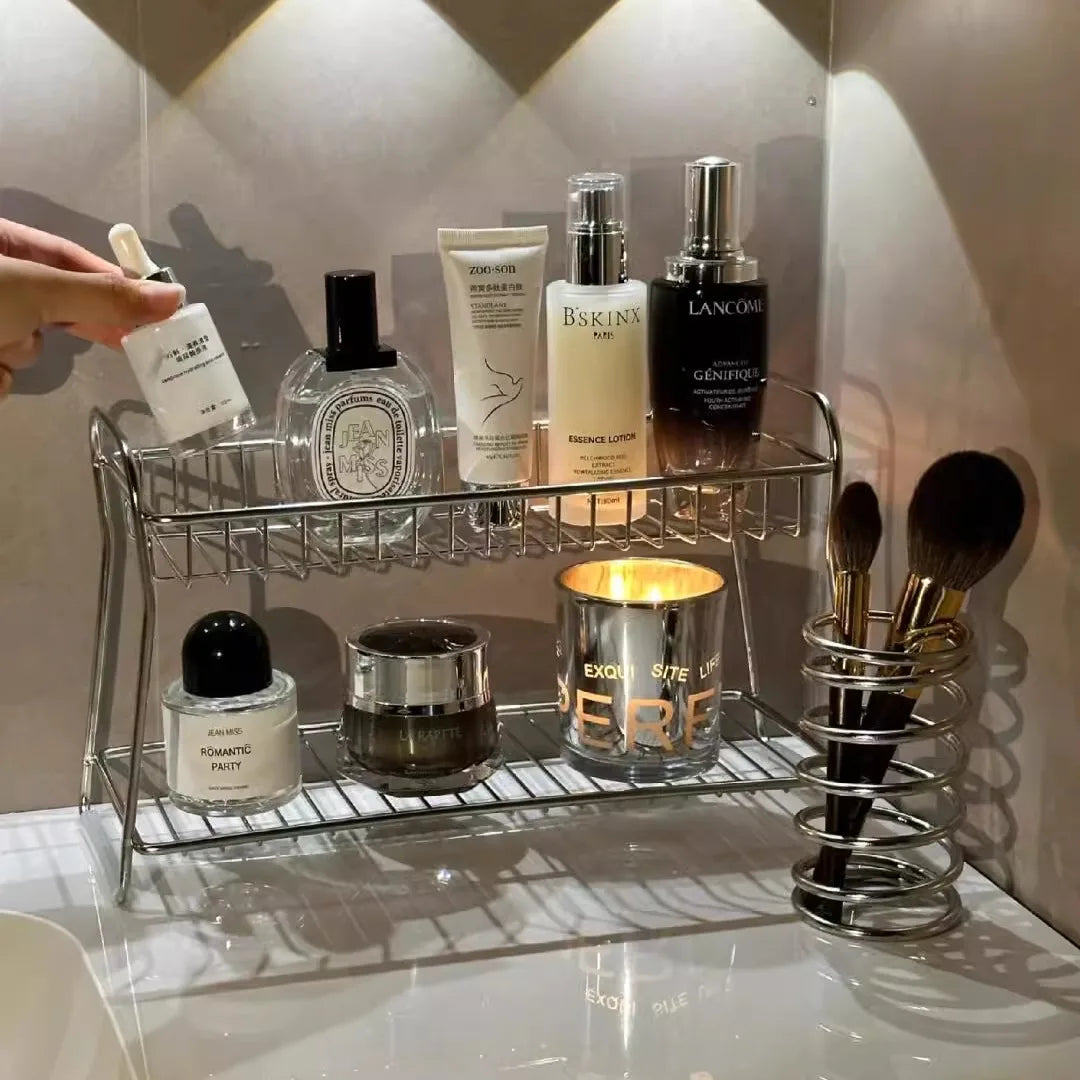 2-Tier Metal Cosmetic Organiser