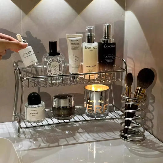 2-Tier Metal Cosmetic Organiser