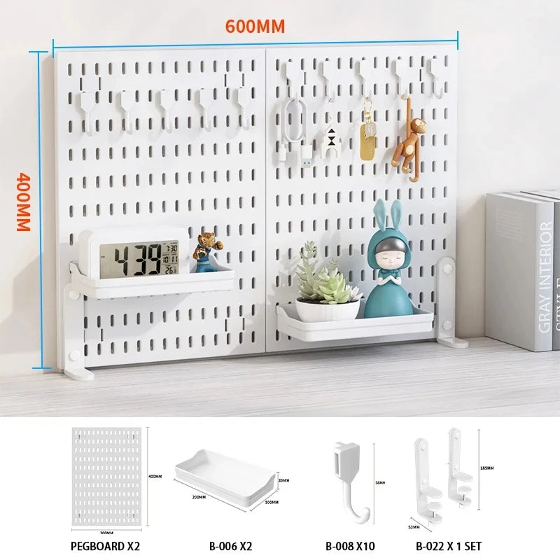 Desktop Pegboard Storage Organizer Kit