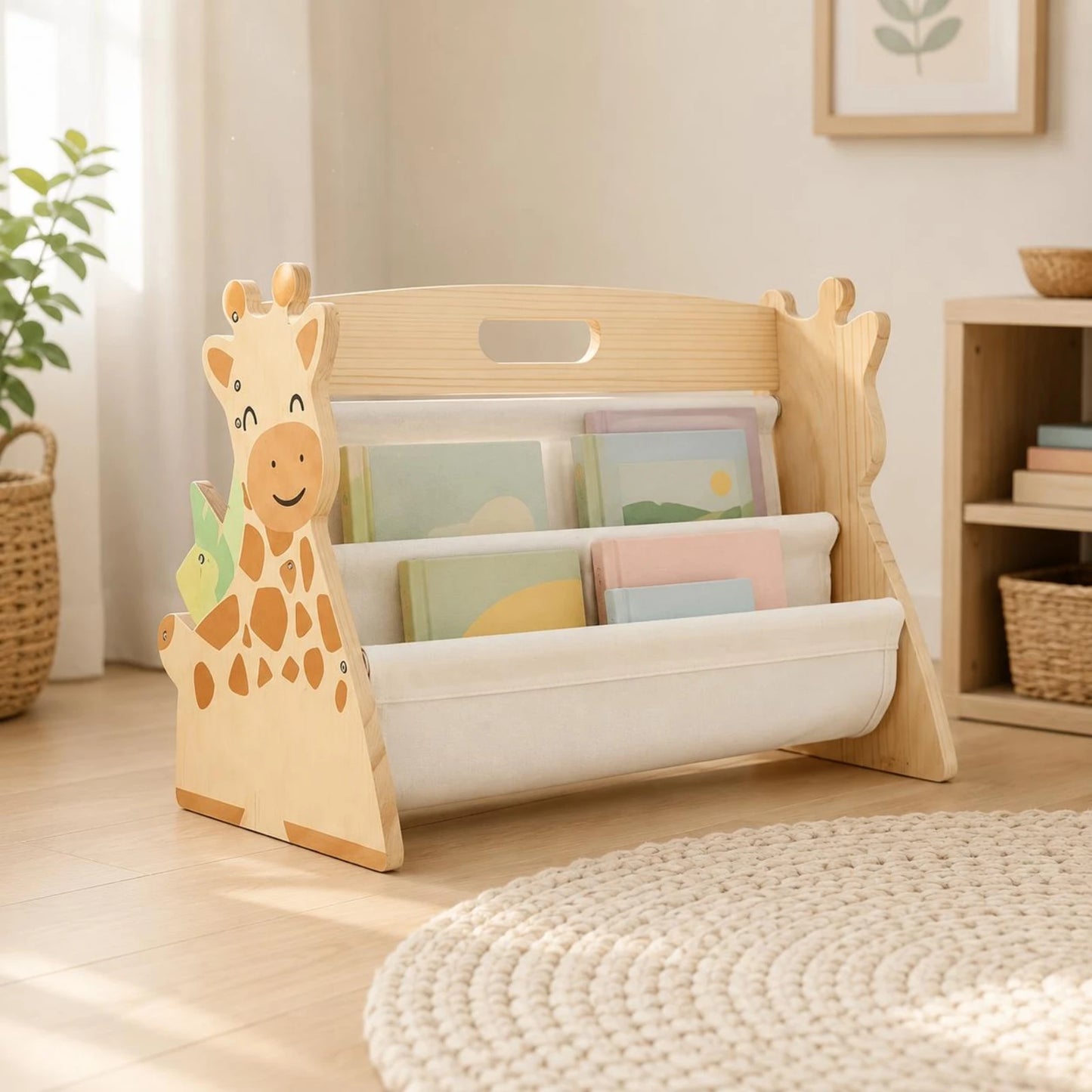 Giraffe Wooden Kids Bookshelf