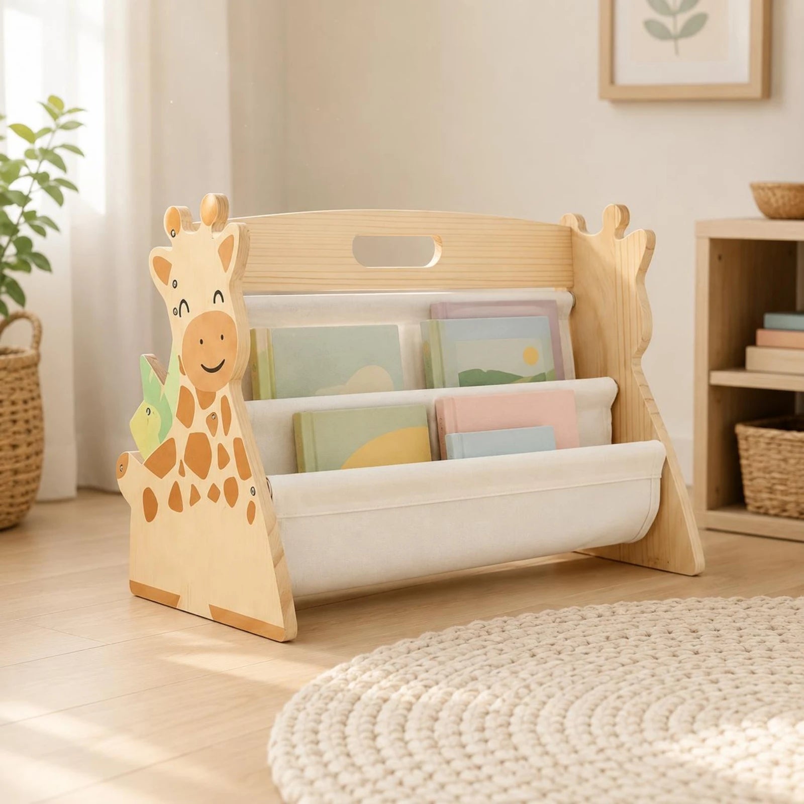 Giraffe Wooden Kids Bookshelf