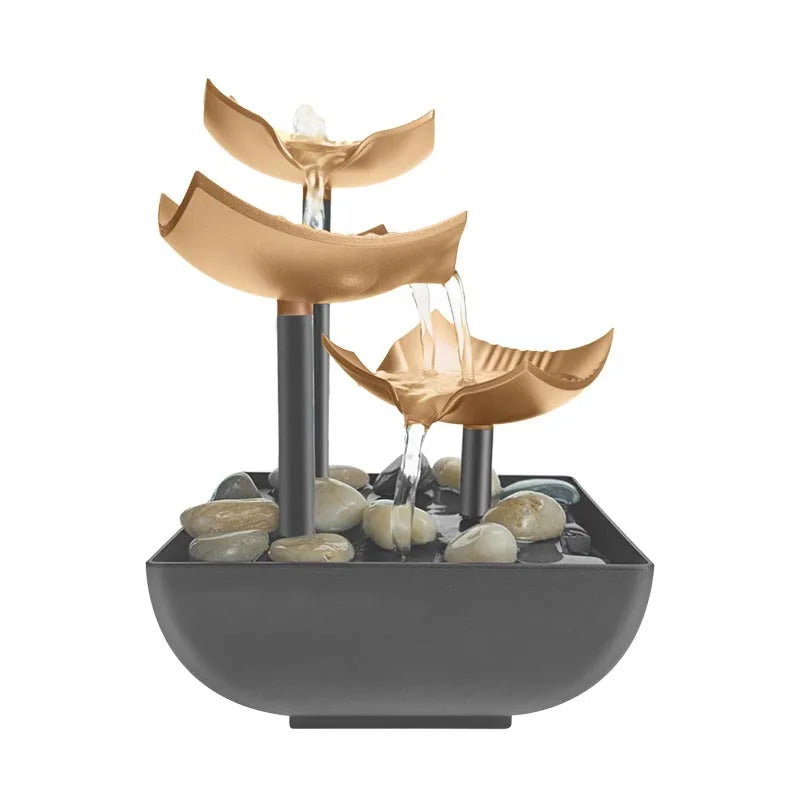 Tabletop Indoor Water FountainDecorative tabletop indoor water fountain inspired by Feng Shui. A calming accent for offices, living rooms, bedrooms, desks, and meditation spaces.