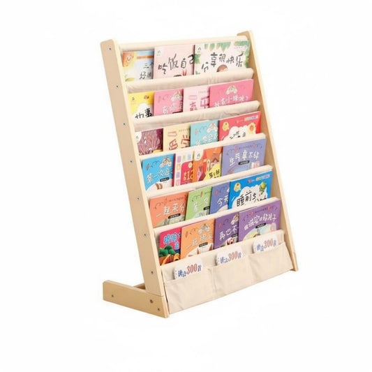 Solid Wood Kids Picture Book Rack