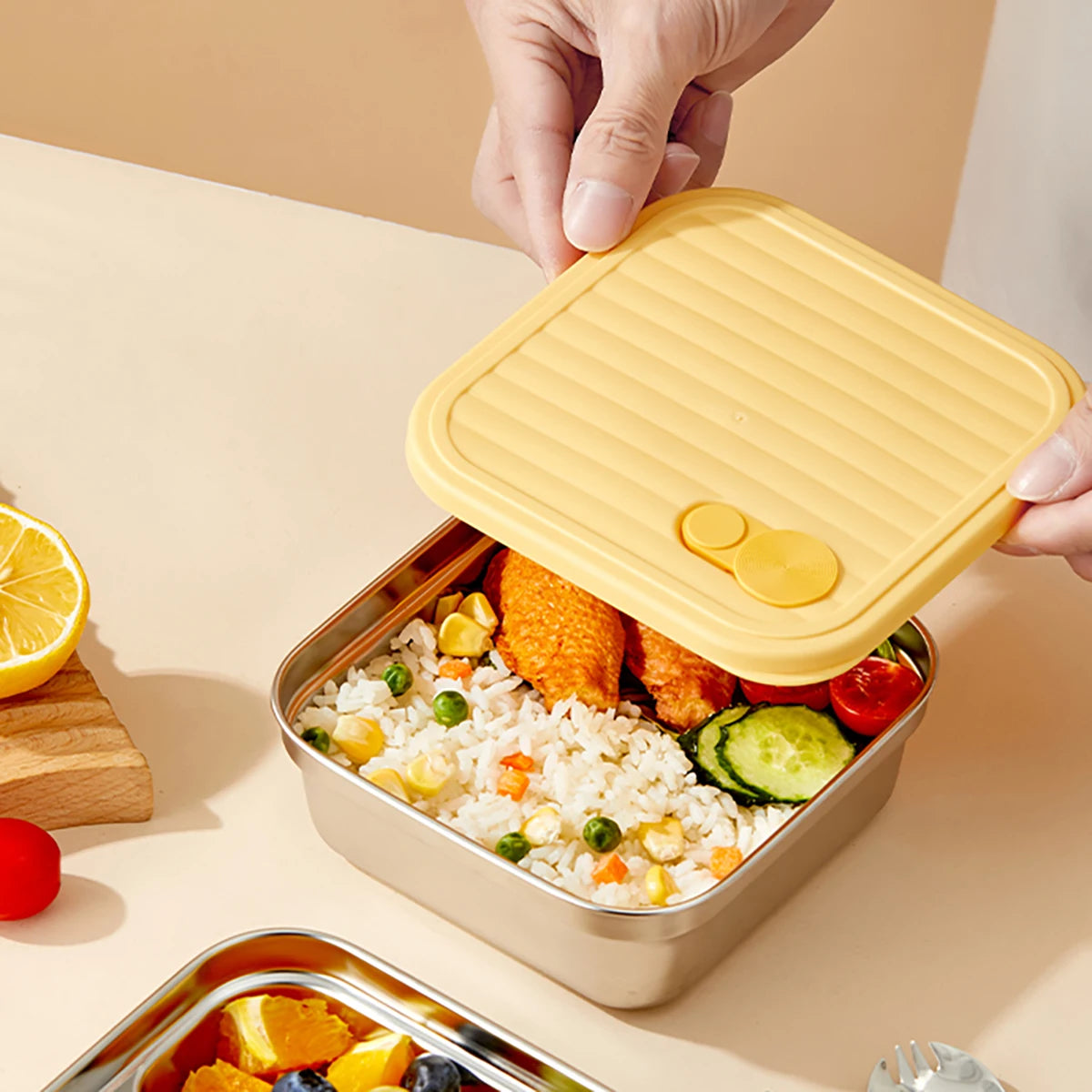 Stackable Leak-Proof Food Container for Meals, Fruits & Salads