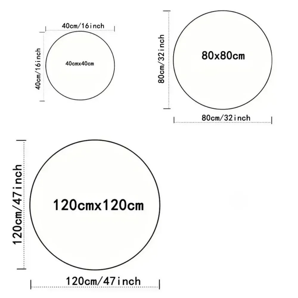 Modern Persian Round Non-Slip Area Rug