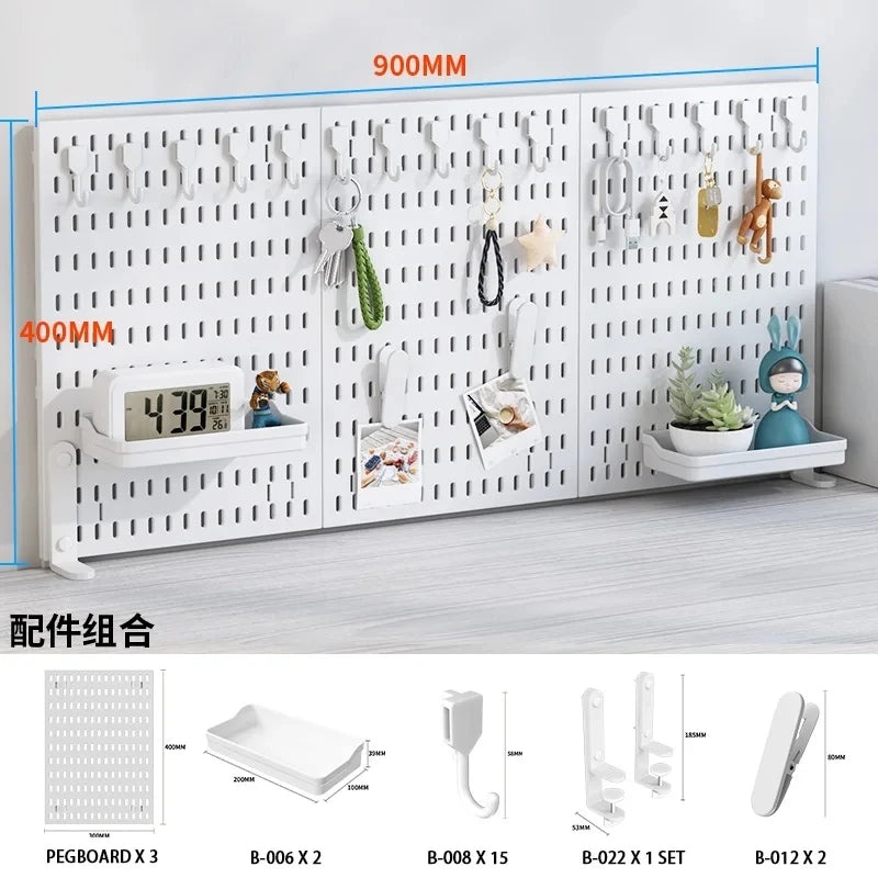 Desktop Pegboard Storage Organizer Kit