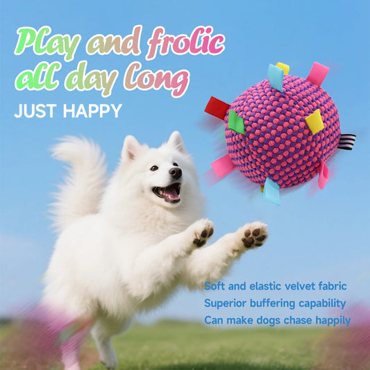 Interactive Plush Ball Dog Toy