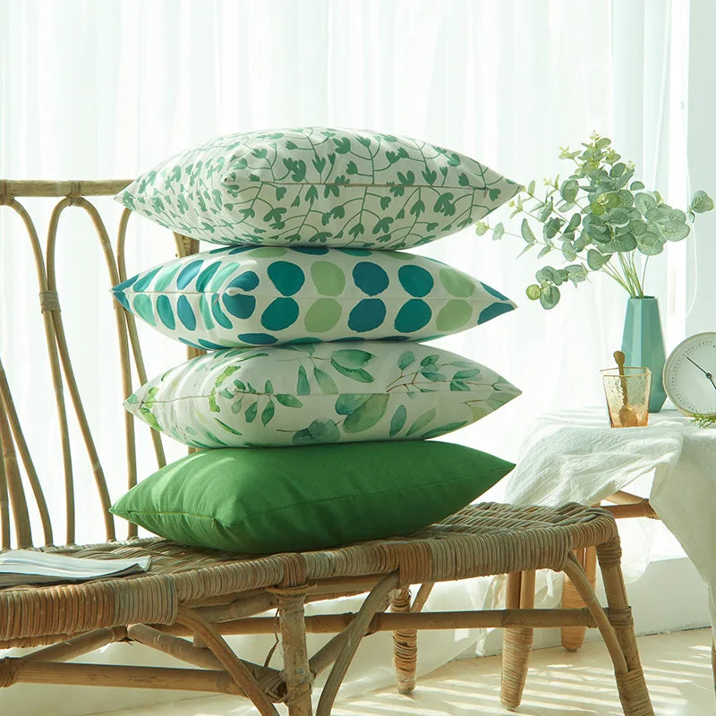 Tropical Palm Leaf Outdoor Cushion Cover