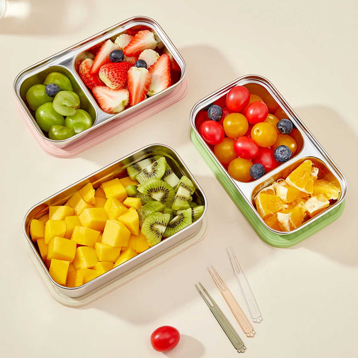 Stackable Leak-Proof Food Container for Meals, Fruits & Salads