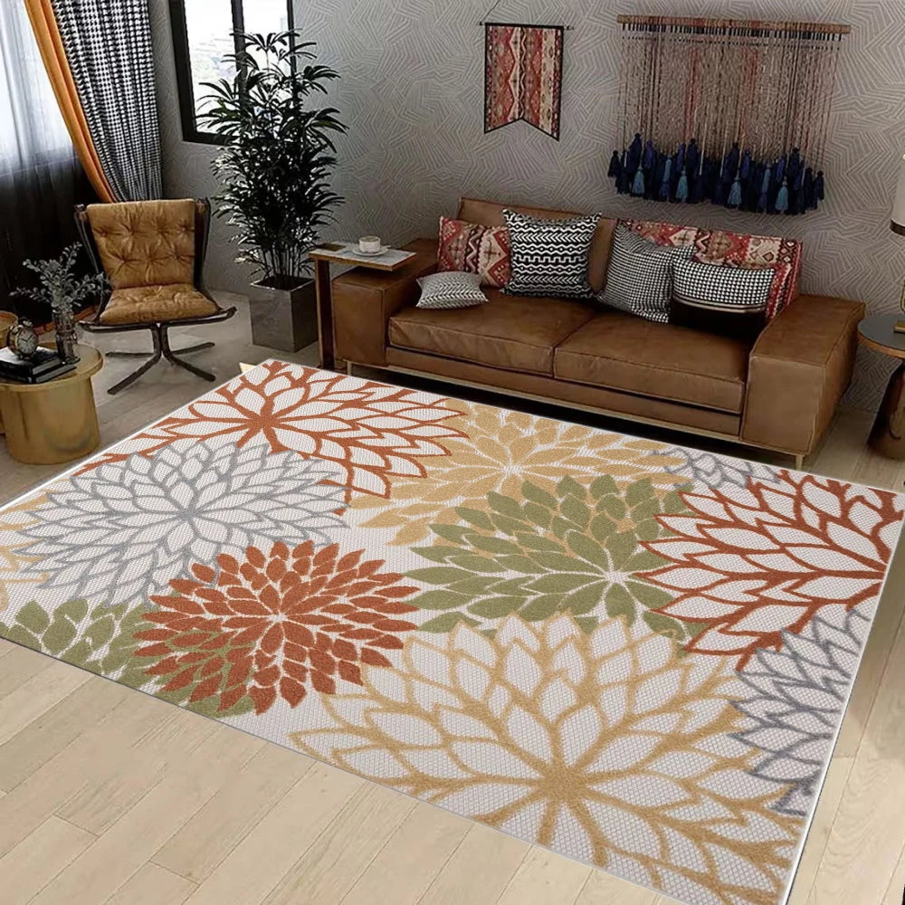 Tropical Botanical Outdoor Area Rug