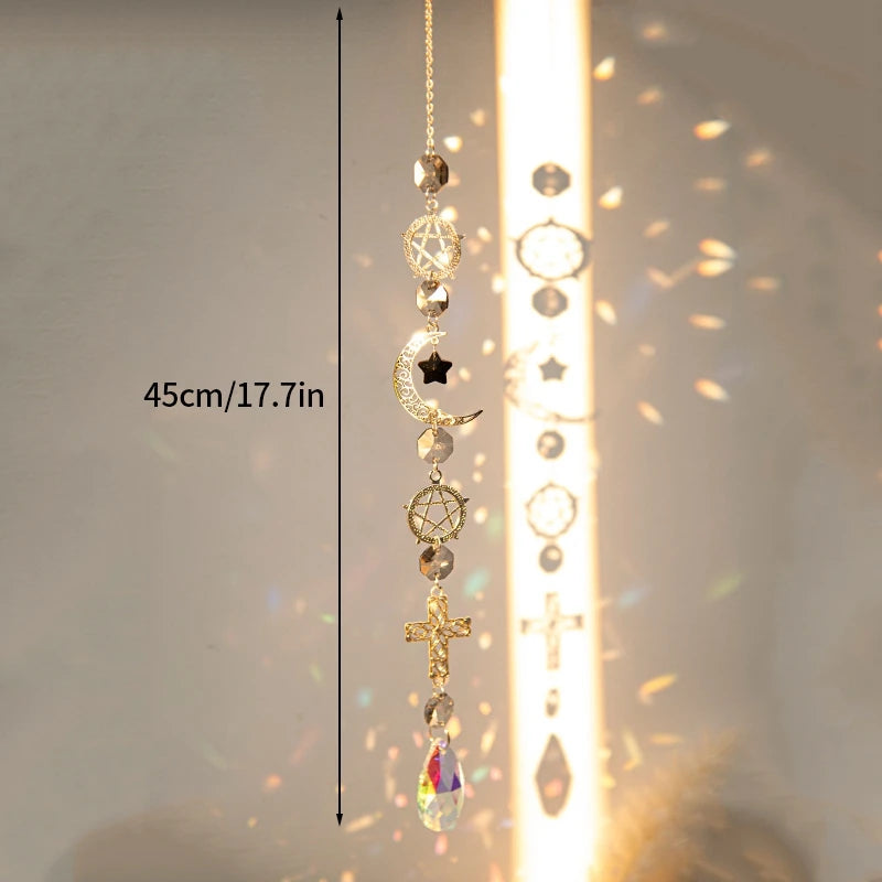 Crystal Suncatcher Wind Chime Hanging Pendant