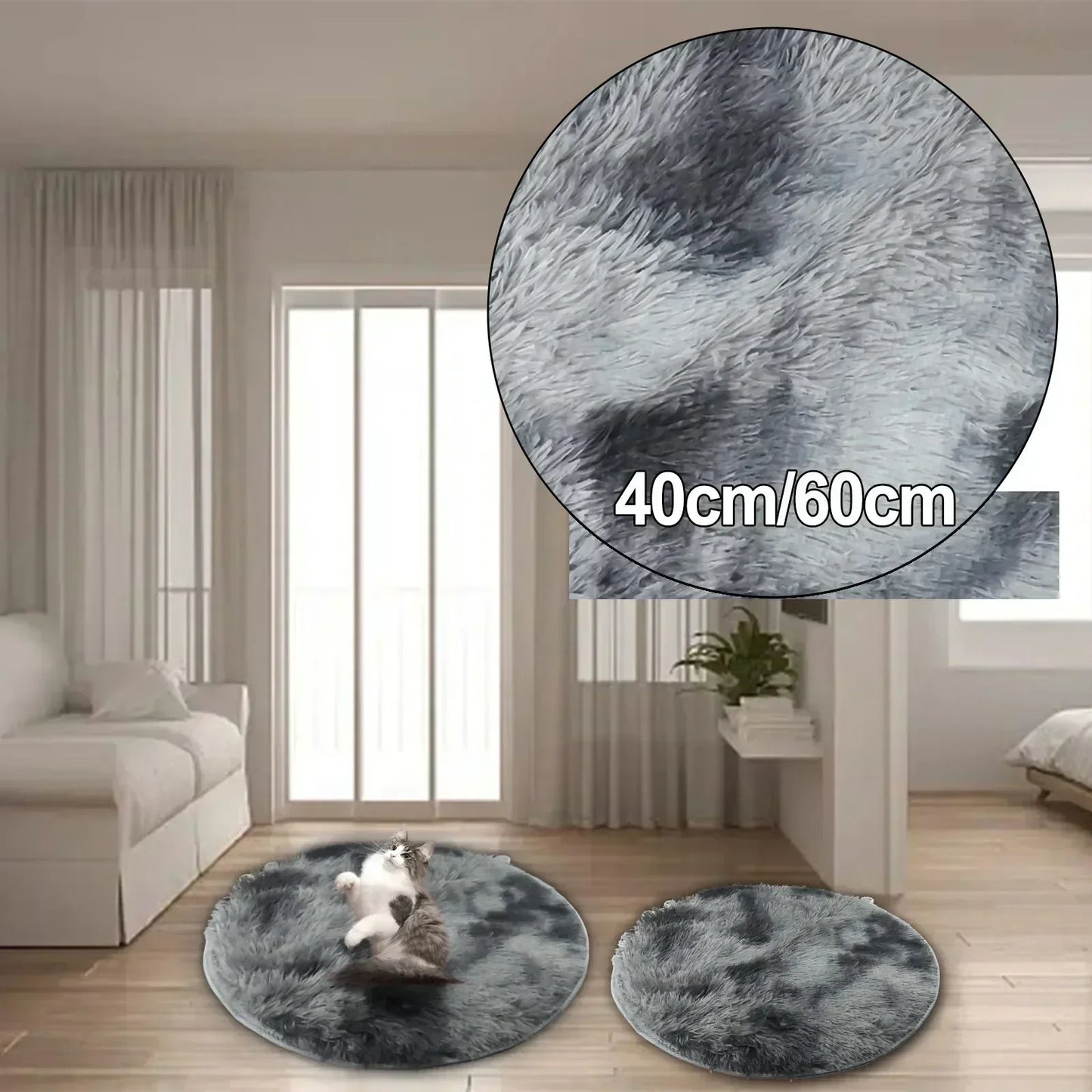 Soft Round Shaggy Rug For Kids